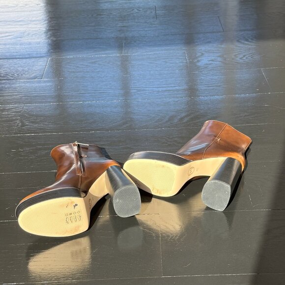 Brown Micheal Kors Heeled Leather Boots - Picture 5 of 8